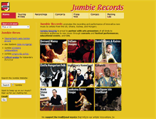 Tablet Screenshot of jumbierecords.com
